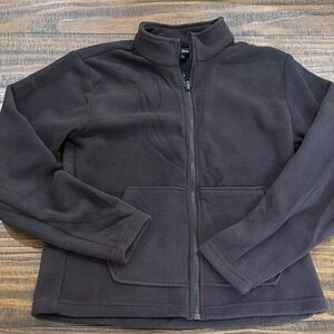 Eddie Bauer Charcoal Fleece Zip Up Fleece Jacket